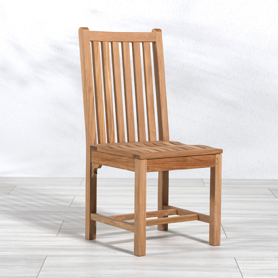 Talbot II teak dining sidechair