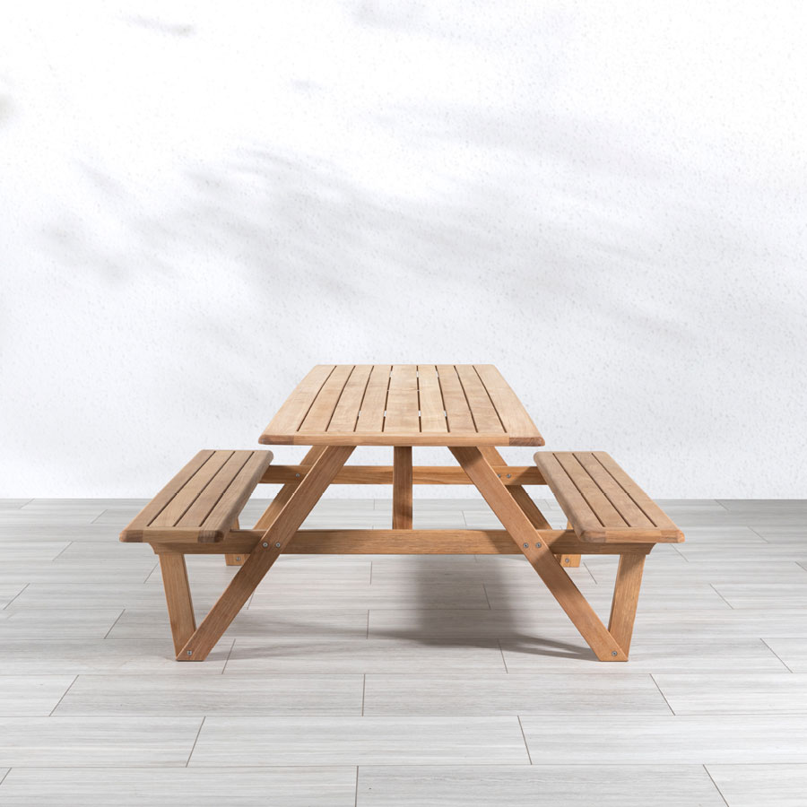 Teak Outdoor Tables - Larchmont Accessible Picnic Table | Country