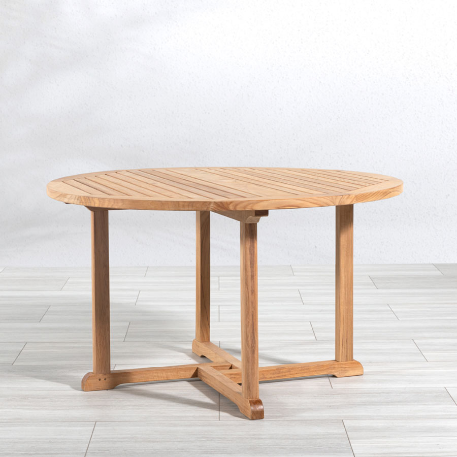 ダイニングテーブル FRNHT round table Teak Round Dining Table - Chelmsford 51 in. Round Table
