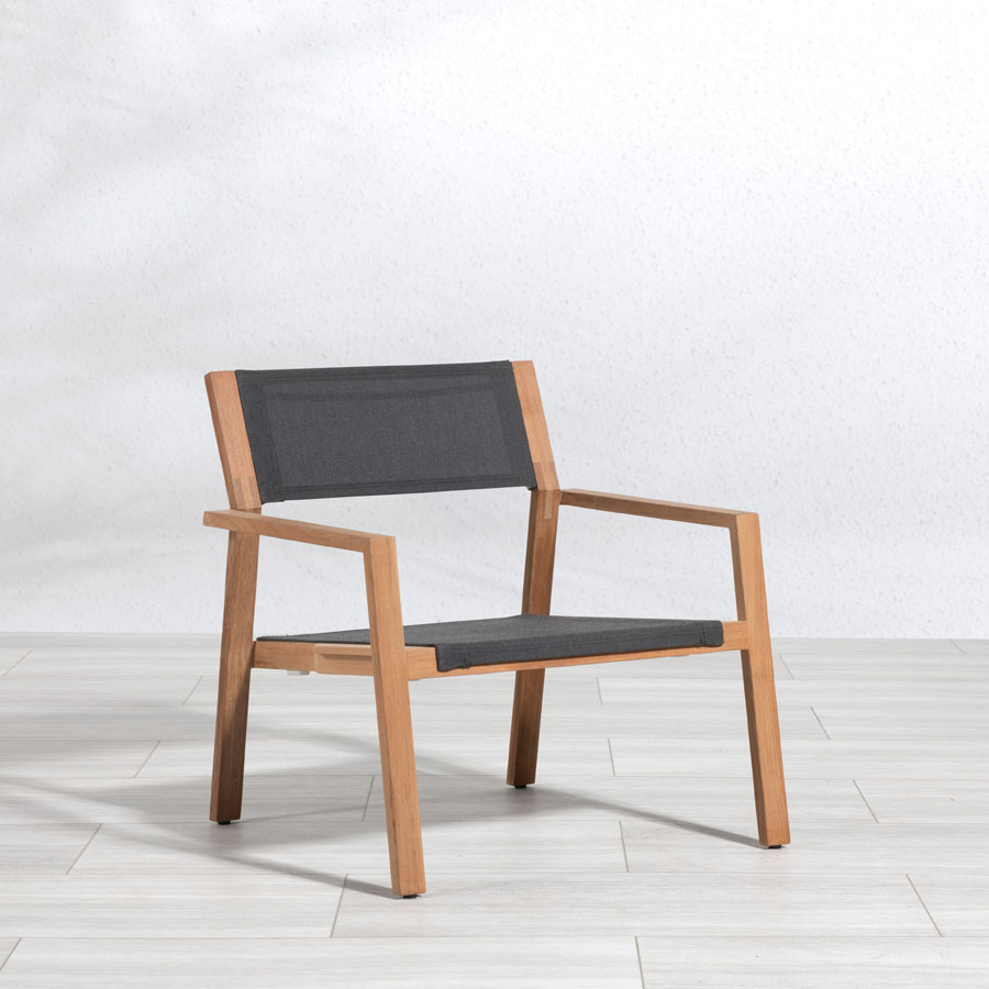 Stackable outdoor lounge chairs - Summit stacking lounge chair in Charcoal