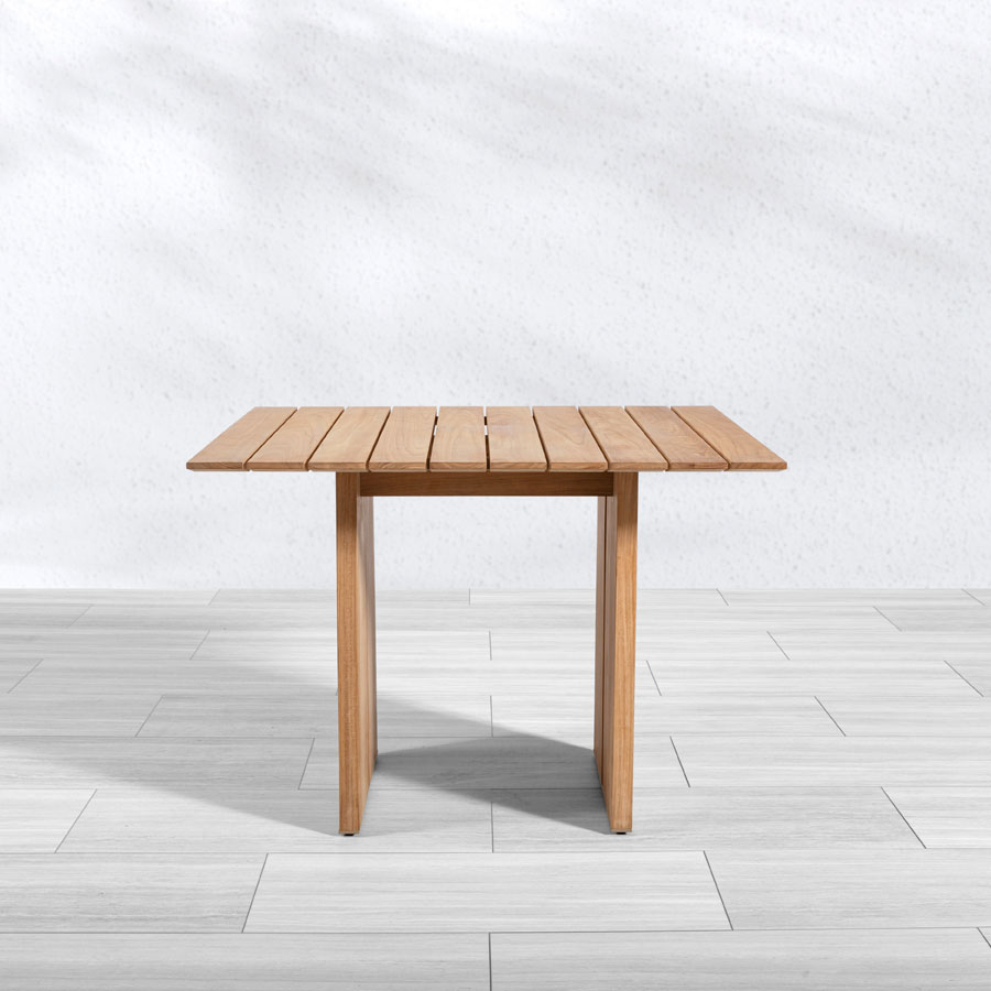 Cascade teak square dining table