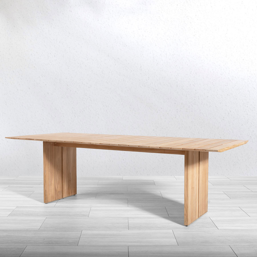 Cascade teak 8 ft. rectangular outdoor modular table