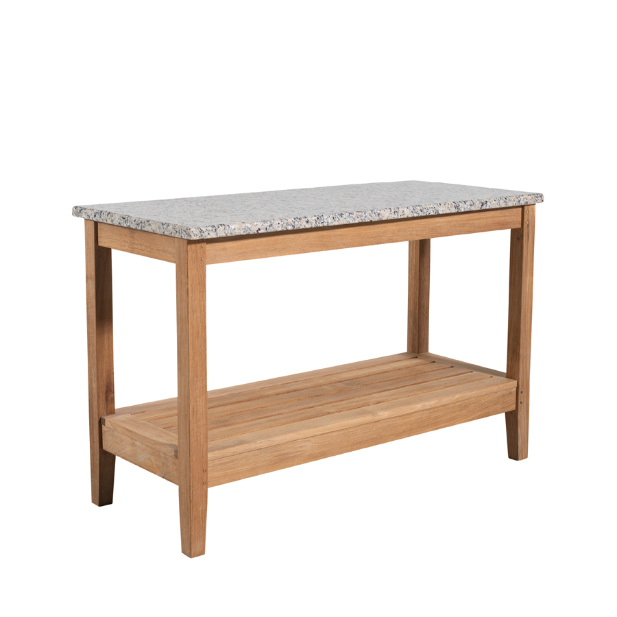 Berwick console with Santa Cecilia granite top