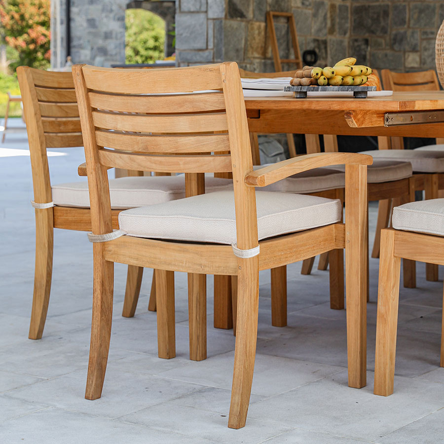Calypso® teak stacking armchair
