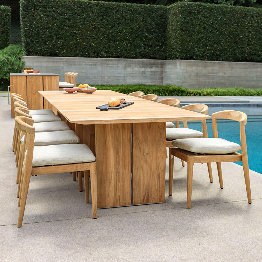 Cascade teak 12 ft. dining table