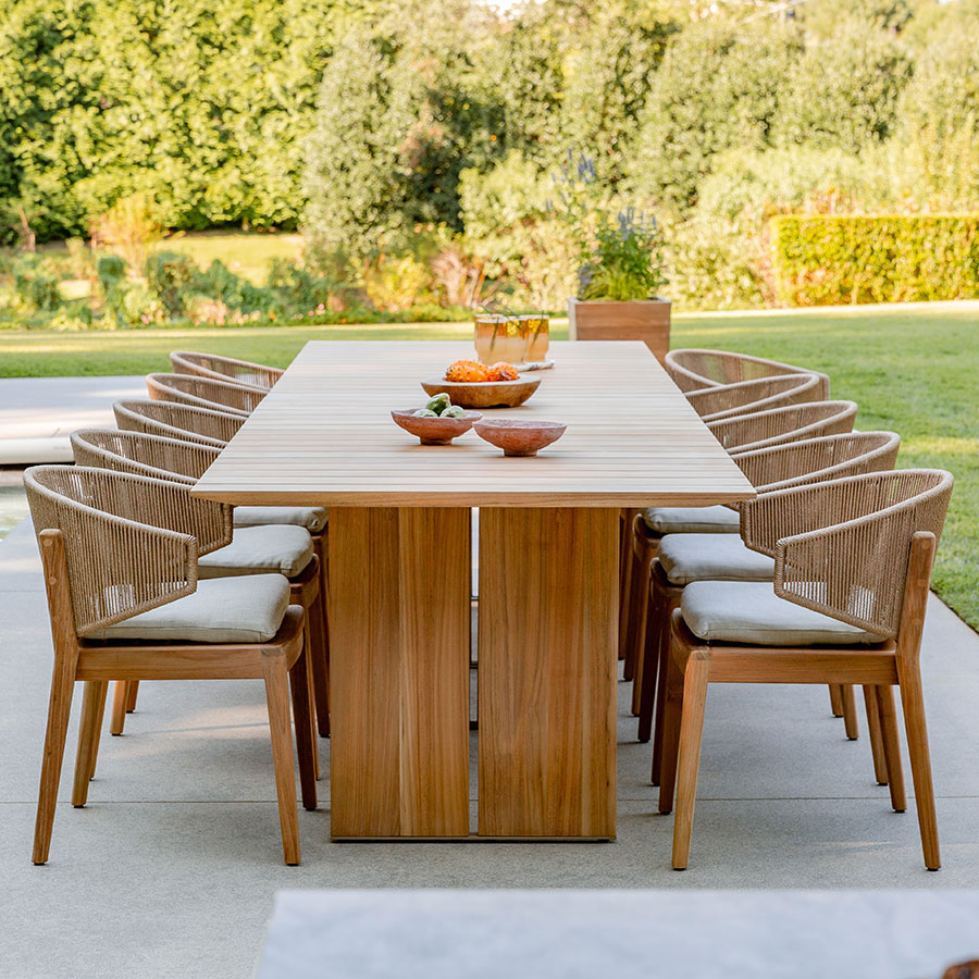 Cascade teak 12 ft. dining table