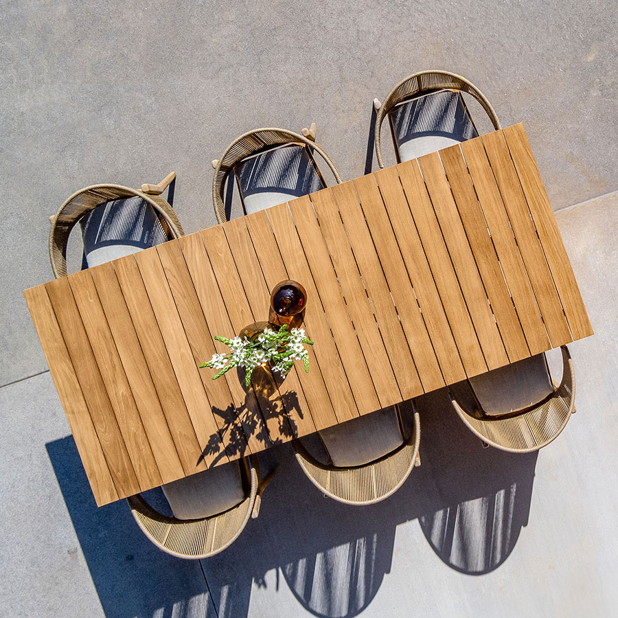Cascade teak 8 ft. dining table