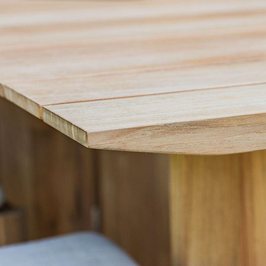 Cascade teak square dining table