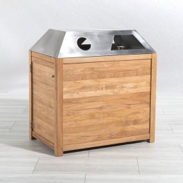 Urbana double-stream recycling lid receptacle