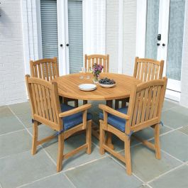 Chelmsford 51 in. round teak dining table