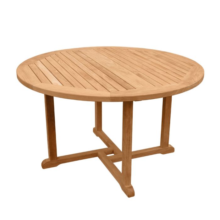 Teak Round Dining Table Chelmsford 51, Large Round Teak Outdoor Dining Table