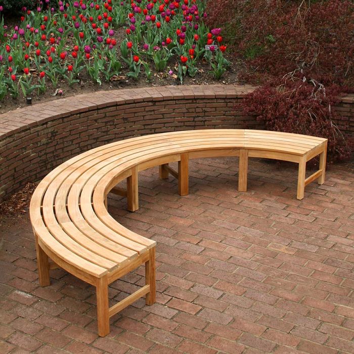 Half Circle Bench Country Casual Teak, Semi Circle Outdoor Furniture