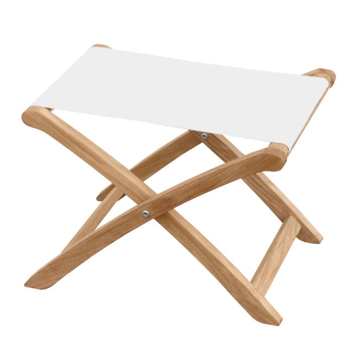 Harborside® teak + sling folding stool