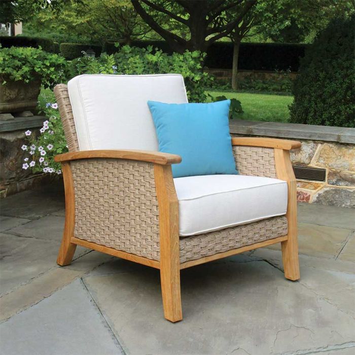 Teak And Wicker Patio Furniture Sawgrass Lounge Chair - Is Teak Or Wicker Better For Outdoor Furniture