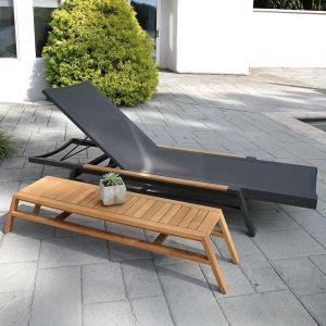 Teak Finish Great Deal Furniture Addisyn Outdoor Wooden Chaise Lounge Set of 2 
