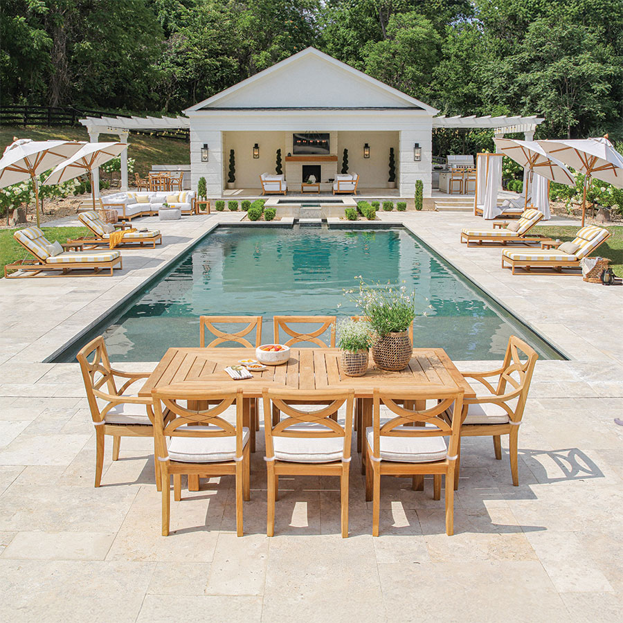 Fiori® 7 ft. rectangular teak dining table