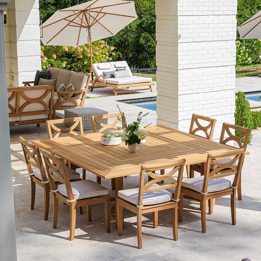 Fiori® 6 ft. square teak dining table
