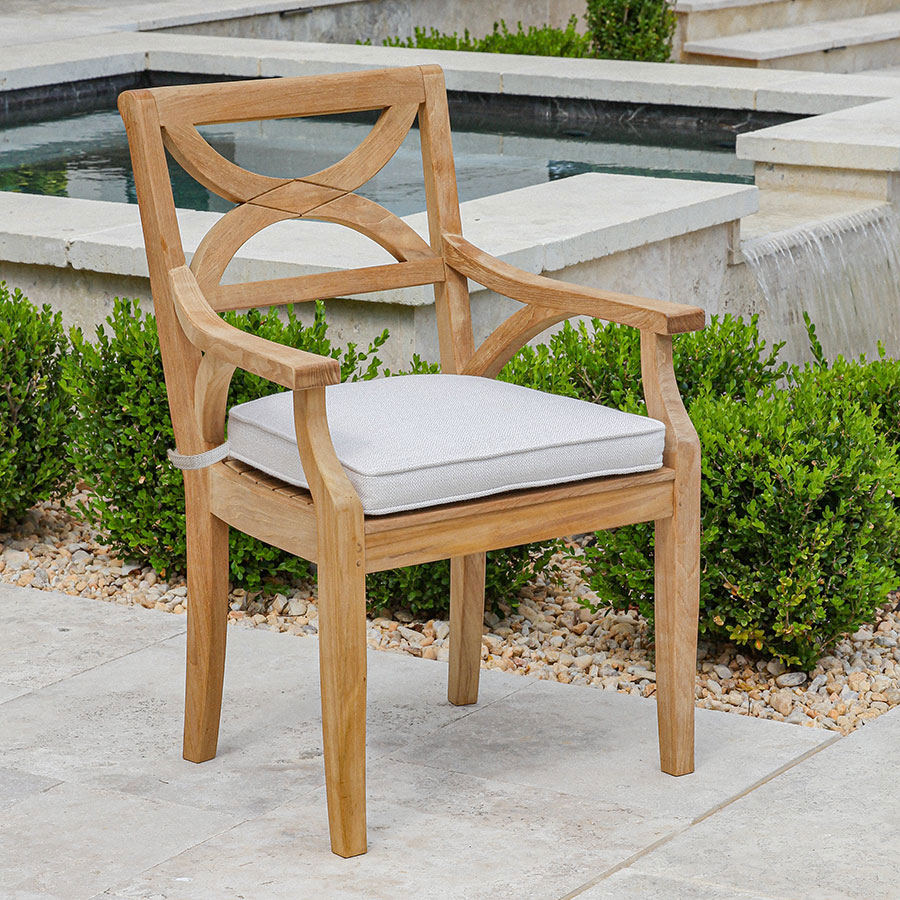 Fiori luxury teak wood dining chair