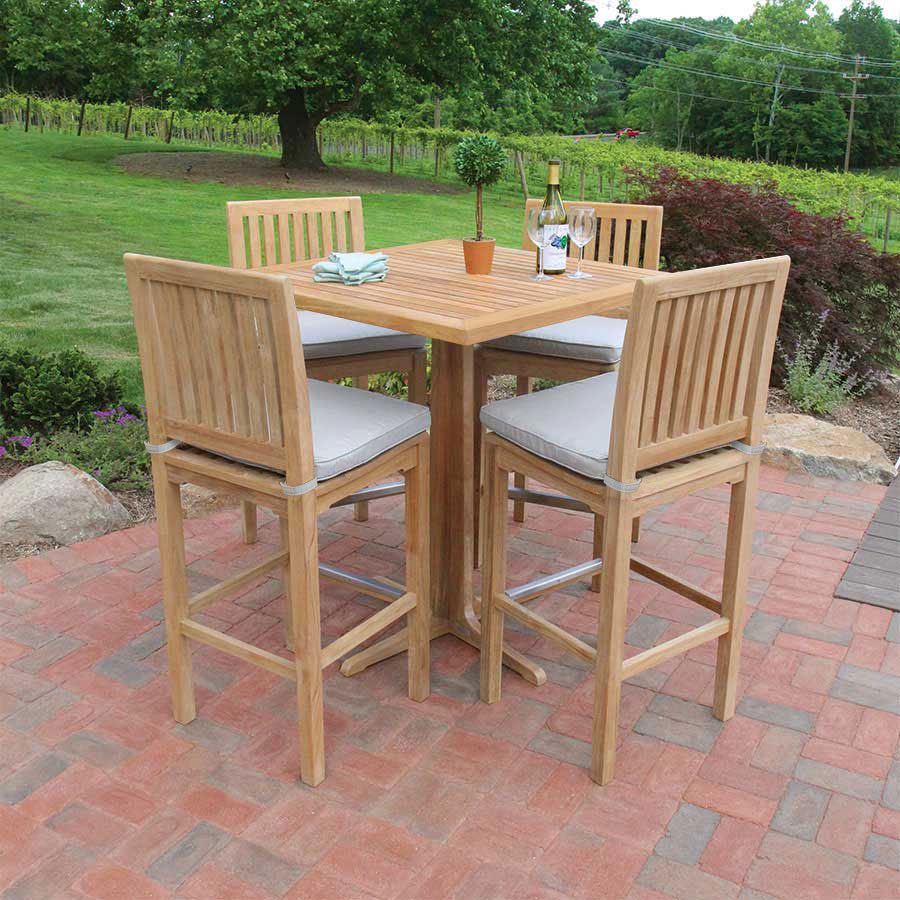 Foxhall® 36 in. square teak bar table