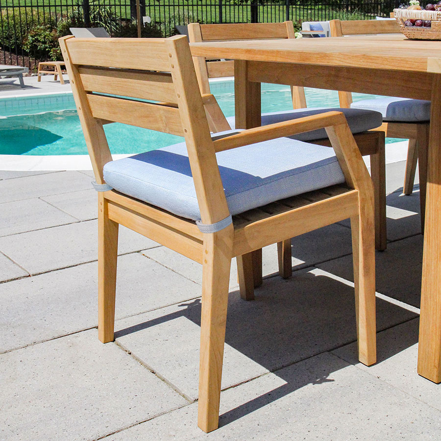 Hudson teak dining armchair