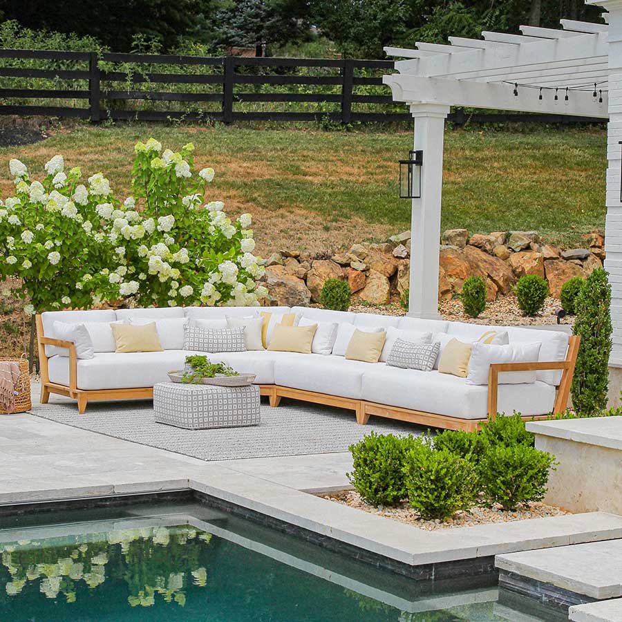 Loft teak 14 ft. L sectional