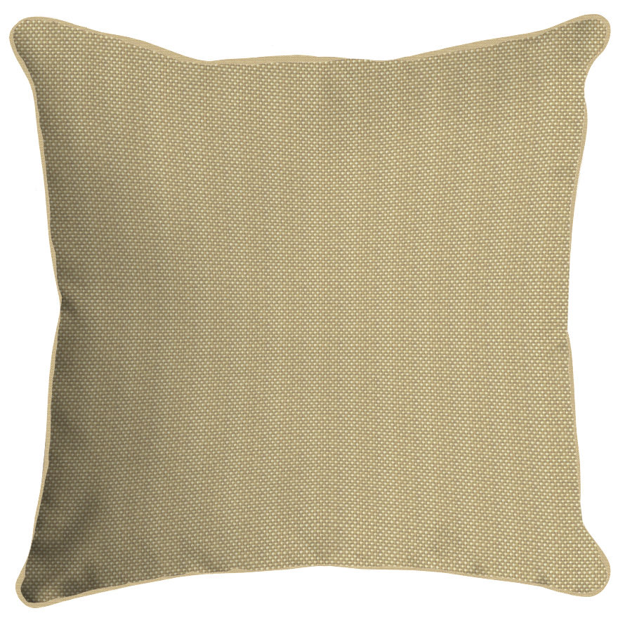 Outdoor square pillow in Rough 'N Rowdy Parchment