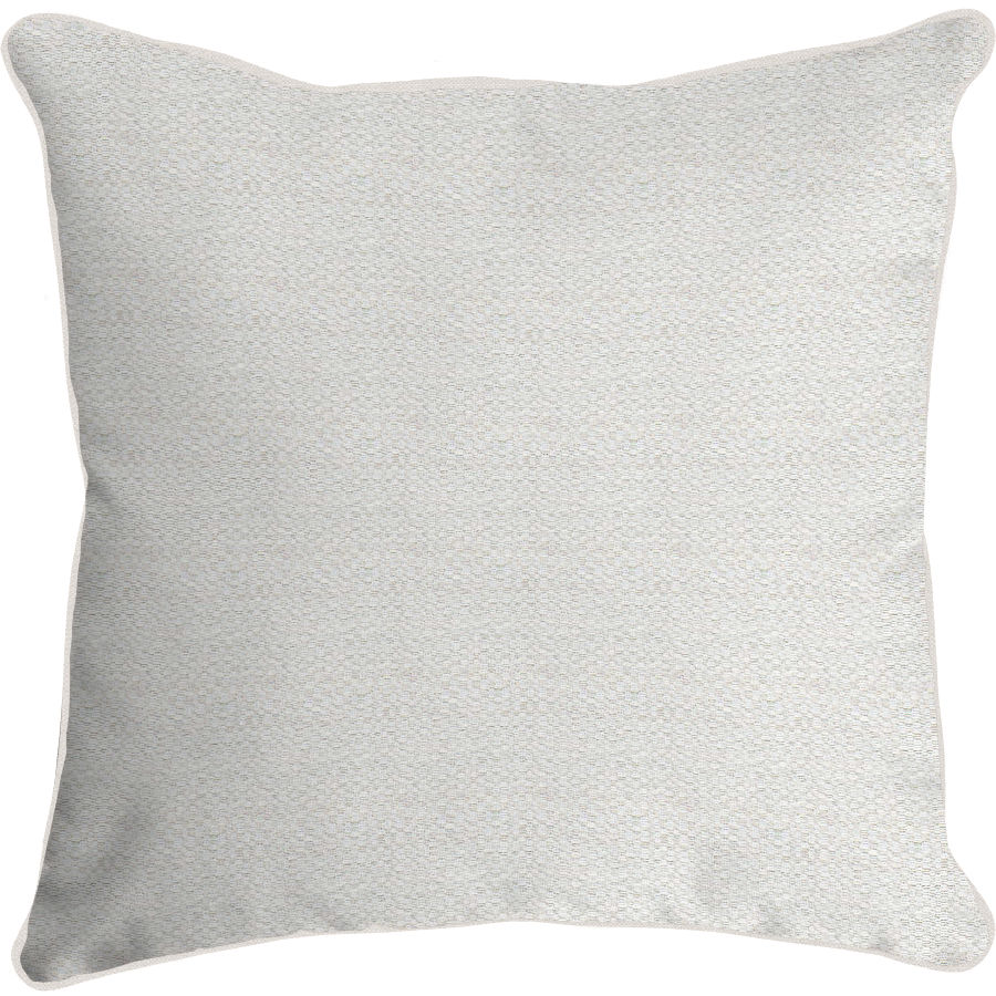 22 in. pillow with piping in Basketweave Oyster
