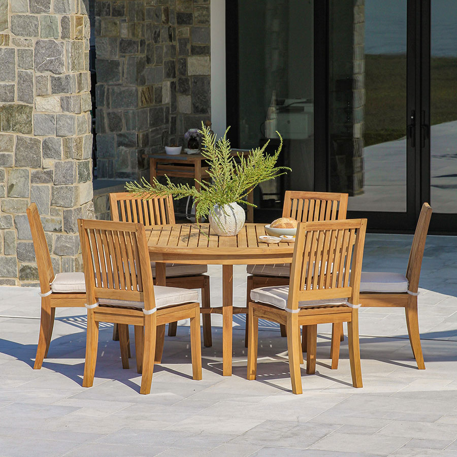 Seneca® teak dining sidechair