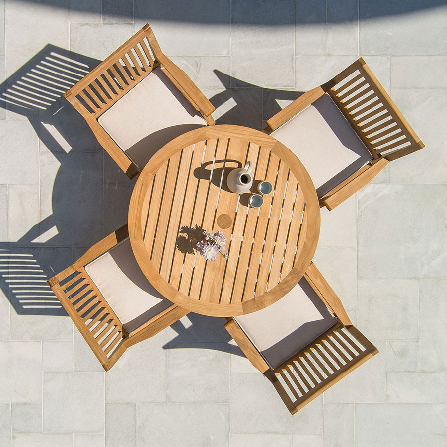 Seneca® 40 in. round teak bistro table