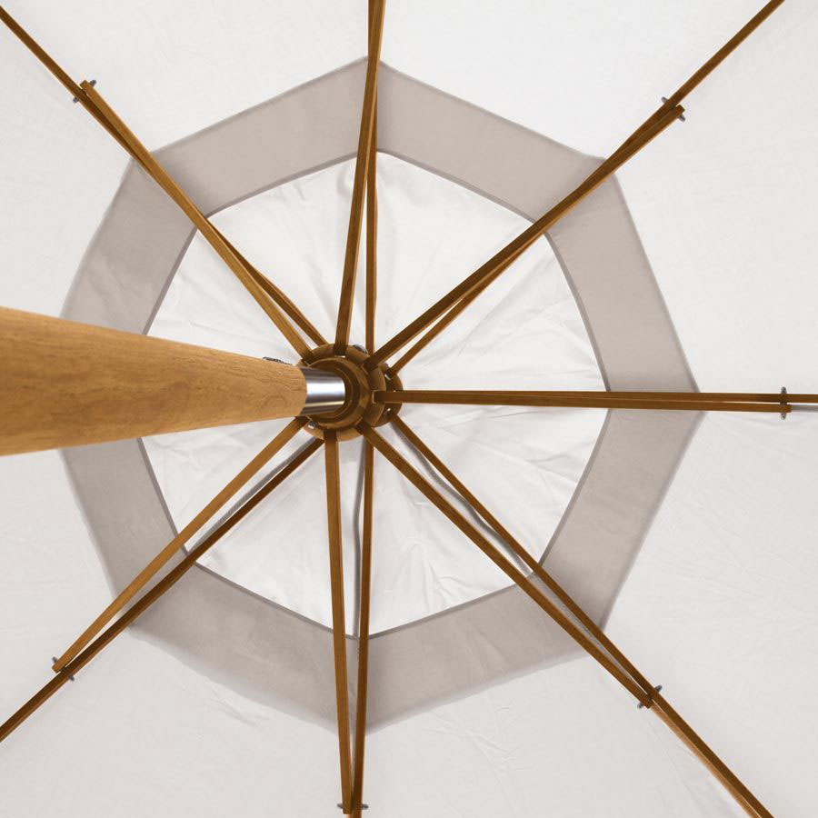 12 ft. Teak Market Umbrella - Octagon w/ stainless steel hardware