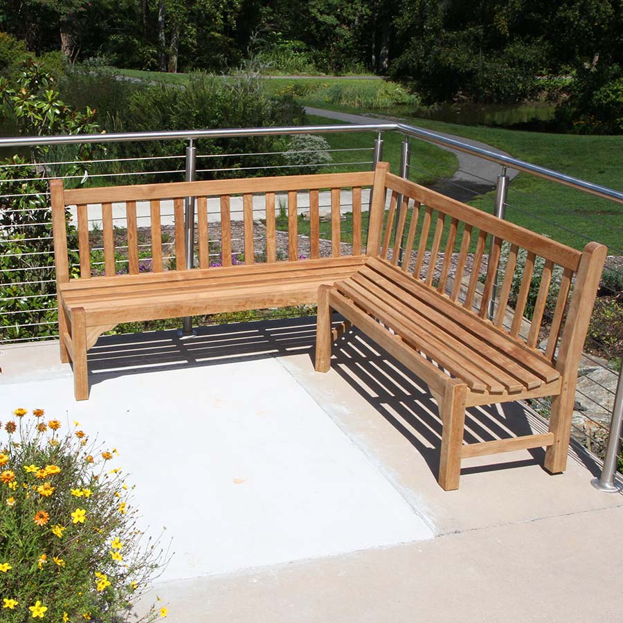 Windermere corner armless bench
