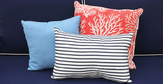 Outdoor Furniture Cushions Pillows, Blue Cushions For Outdoor Furniture