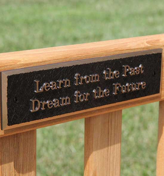 Cast Letter Bronze Plaque