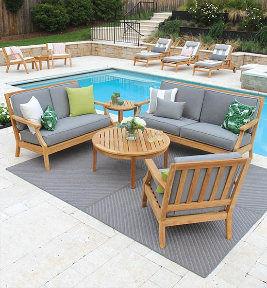 Teak Outdoor Lounge Furniture, Teak Outdoor Patio Sets