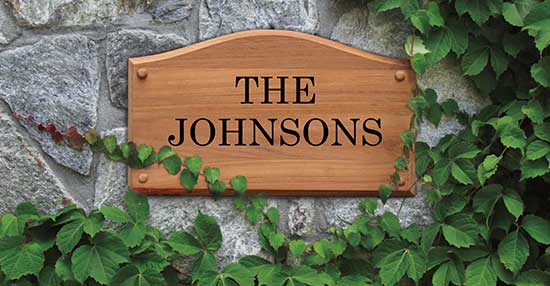 Teak Engraved Wall-Mount Plaques