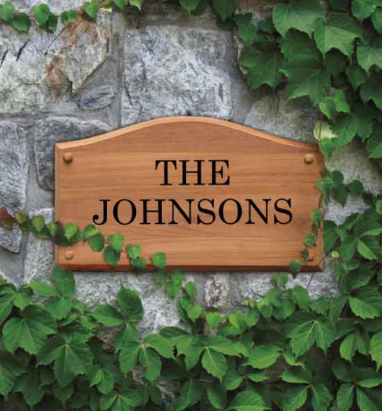 Teak Engraved Wall-Mount Plaques