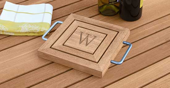 Personalized Teak Trivets
