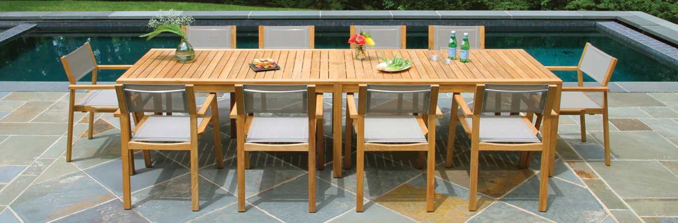Teak dining table and chairs