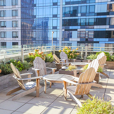 Adirondack Chairs on a rooftop