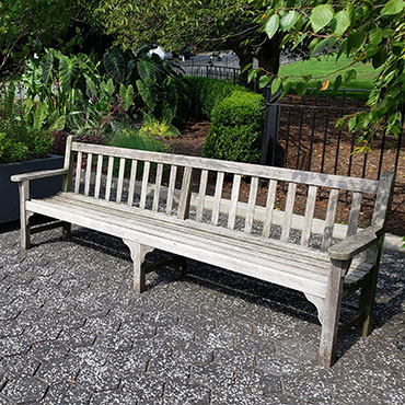 Teak Benches at NY Botanic Garden