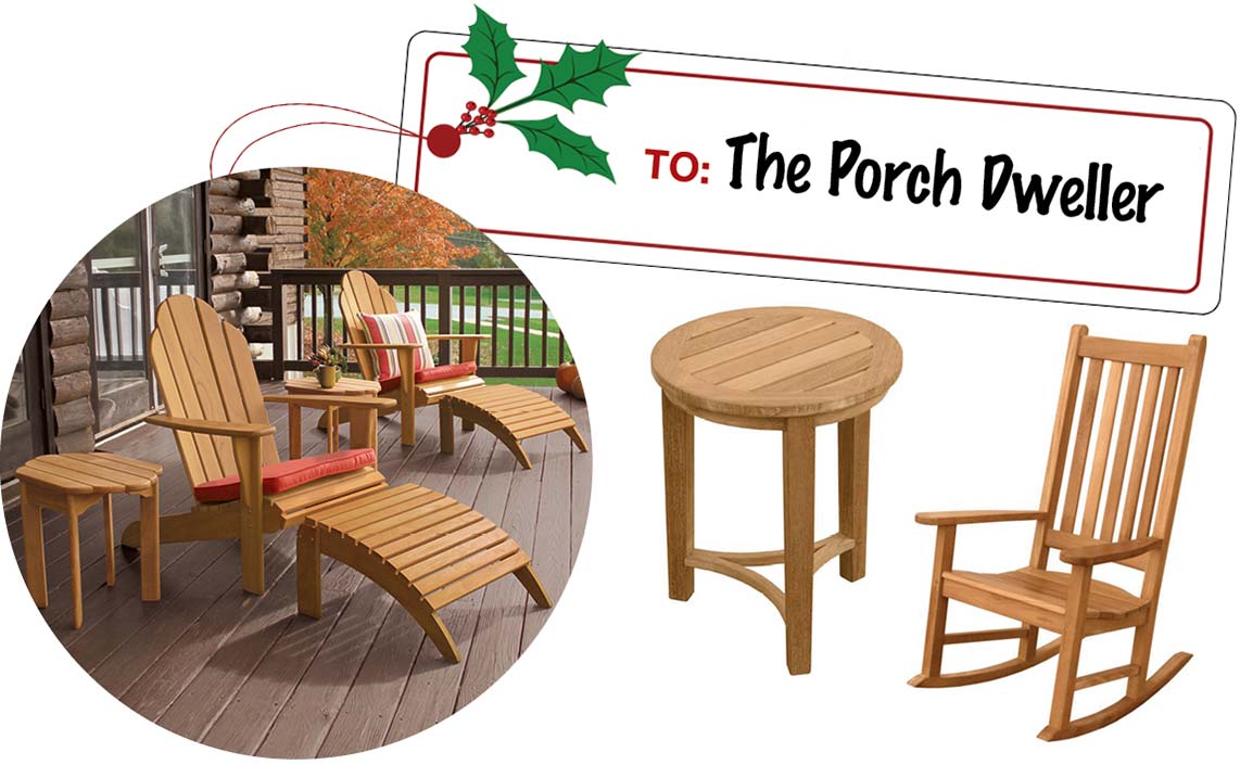 Porch Lover Gift Ideas - Teak Adirondack Chairs