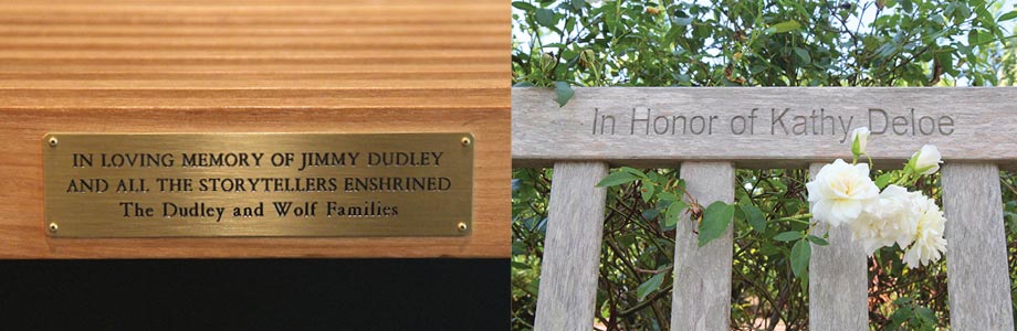 memorial plaque for bench and engraved memorial bench