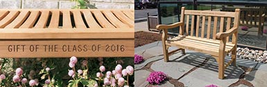 personalized memorial benches