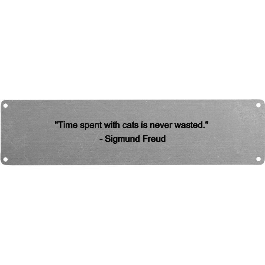 Engraved Plaque with Cat Quotes
