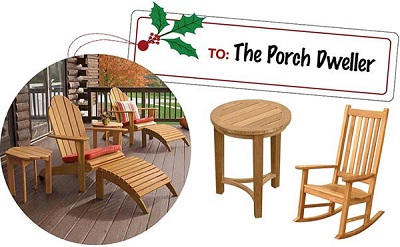 Porch Lover Gift Ideas - Teak Adirondack Chairs 