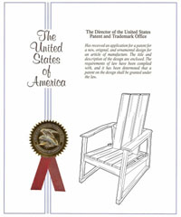Aspen Adirondack Design Patent