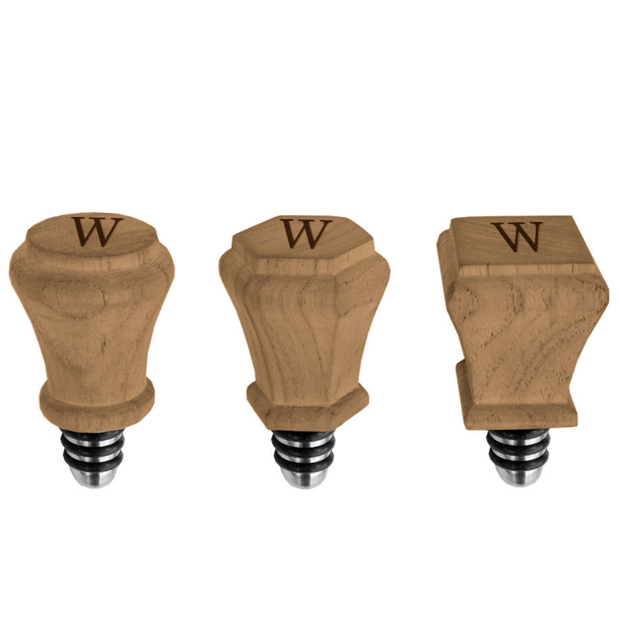 Personalized Teak Wine Stoppers