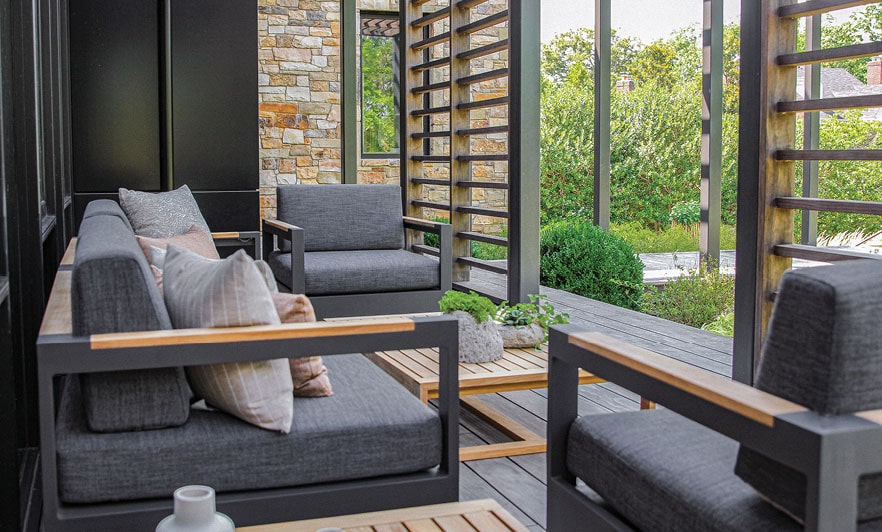Casita teak outdoor sectional furniture