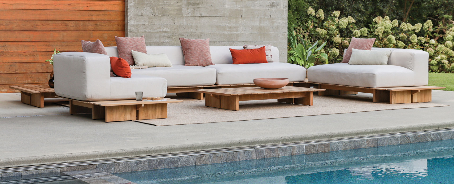 Cascade teak outdoor lounge and dining furniture