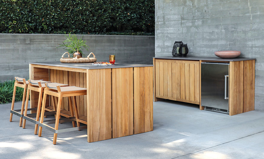 Cascade teak outdoor dining furniture